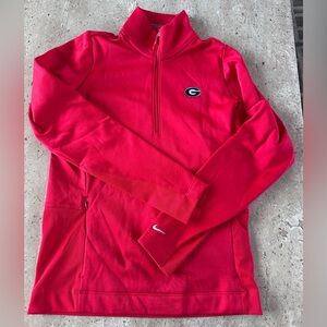 Women’s Nike Bright Red Quarter-Zip Top